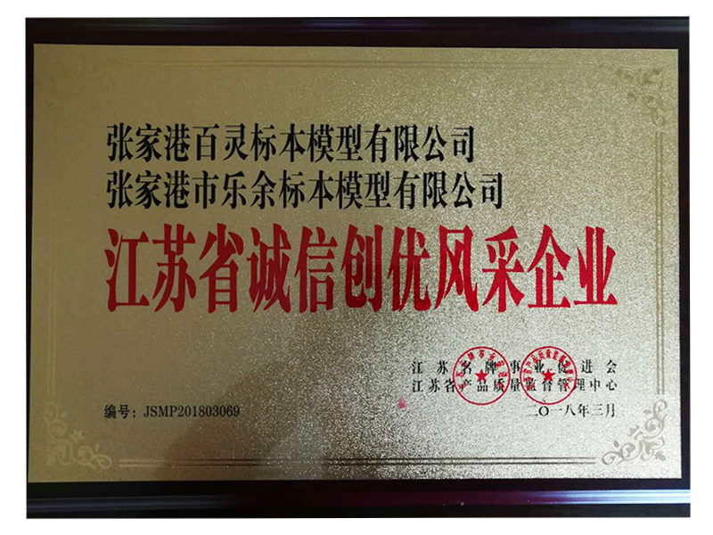 Jiangsu Province Integrity and Excellence Enterprise