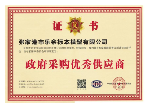 Government Procurement Excellent Supplier Certificate